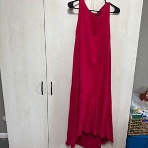 For Cynthia Red High Low Halter Sundress